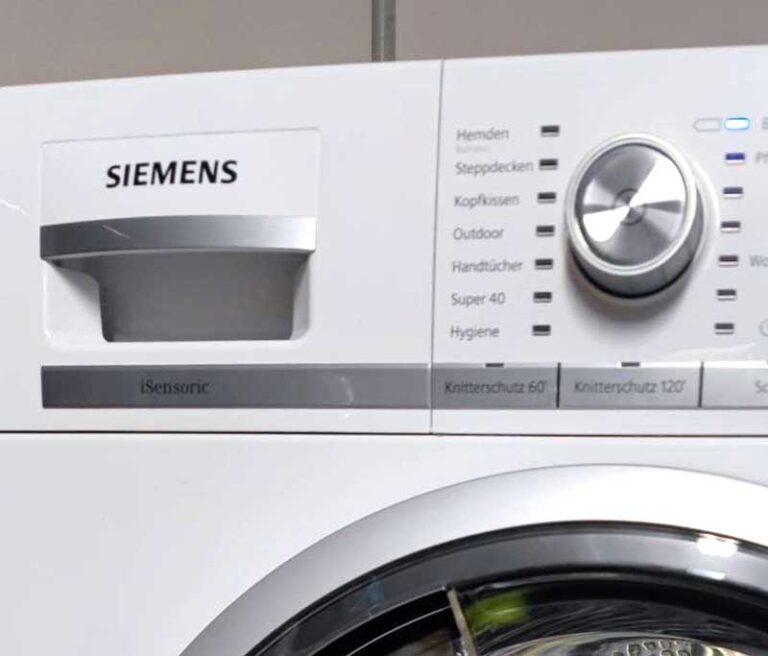 Dosierkasten und Bedienelement einer Siemens-Waschmaschine